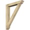 Ekena Millwork Traditional Traditional Rough Sawn Bracket w/ Offset Brace, Douglas Fir, 6"W x 34"D x 42"H BKT0604X34X42TRA01RDF - alternate 1